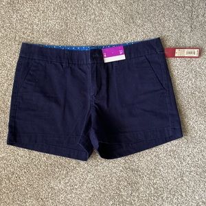 NWT Merona Navy 100% cotton twill shorts Sz 6